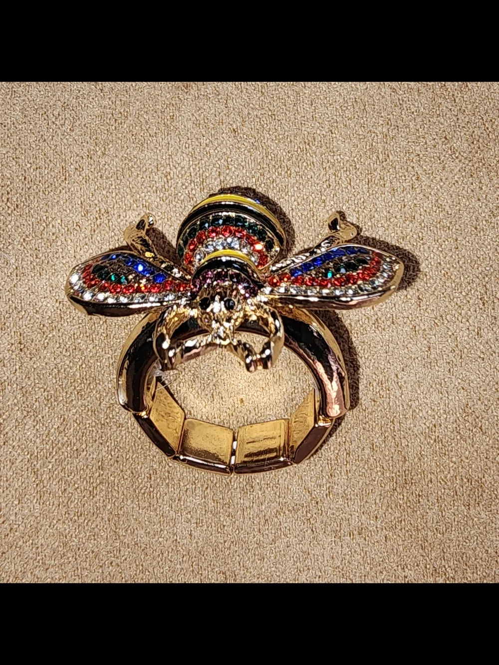 Bling Jewelry Multicolor Crystal Bee Ring $25 NWOT